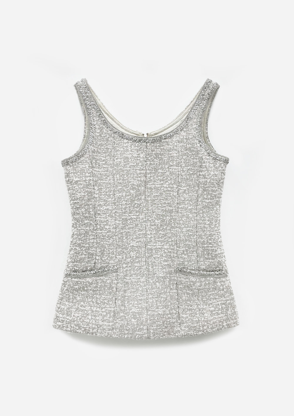 [EXCLUSIVE] LUX silver tweed vest