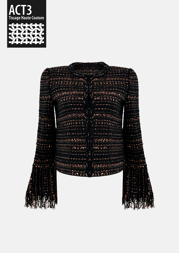 [EXCLUSIVE] Bronze sequins tweed (fabric by ACT3)