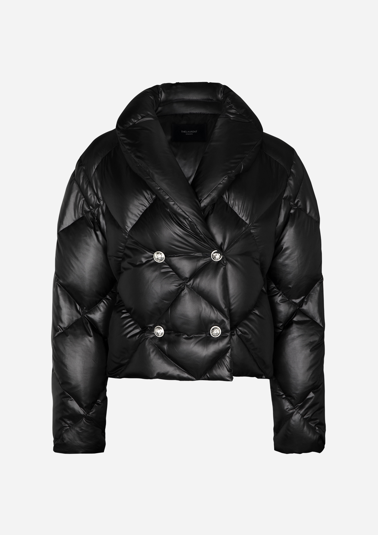 [EXCLUSIVE] Quilting shawl collar Goose down - BLACK